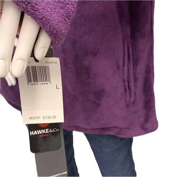 NWT Hawke & Co | Purple High Neck Fleece Jacket - Picture 5 of 7